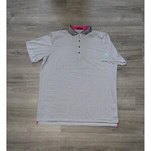 Greyson Polo Golf Shirt Men's 2XL Blue Striped Performance Stretch